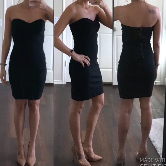 Mystic Dresses & Skirts - Mystic black strapless sweetheart neckline dress
